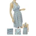 Ladies Plaid Print Dress with Support Cups