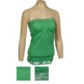 Ladies Sleeveless Tank With Lace Trim