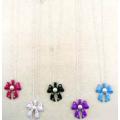 17" SP Bow Pendant With Pearl Necklace
