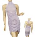 Ladies Plus Size Halter Dress W/Ruching In Front