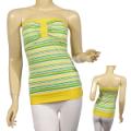 Ladies Fashion Tube Top W/Decorative Buttons