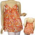 Ladies Fashion Sleeveless V-Neck Baby Doll Top