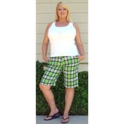 New Plus Size Plaid Bermuda Shorts