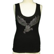 Plus Size Embellished Rhinestone Studded Tank Top