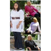Plus Size White/Pink/Black/Fuchsia Kurta Tunic Top
