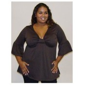Plus Size Trendy 3/4 Sleeve Top