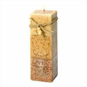 Rustic Wood Squared Candle