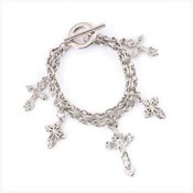 Silvertone Crucifix Bracelet