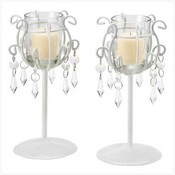 Crystal Drop Votive Stands