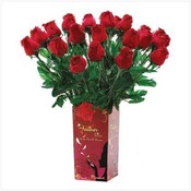 Lifelike Feather Roses-Two Dozen With Box