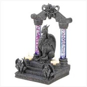 Lighted Dragon Temple Candleholder