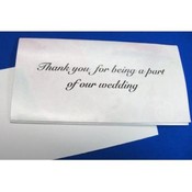 Wedding Gratuity Cards with Envelopes