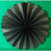 14'' Black Tissue Fan Decorations