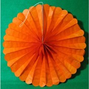 14'' Orange Tissue Fan Decorations