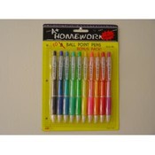 Retractable ball point pens - 10 pack