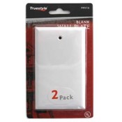 2 Pack White Blank Wall Plate