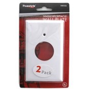 2 pack White Single Receptacle Wall Plate