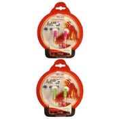 2 Assorted Earphones - Pink &amp; Green