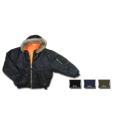 Big Mens Fur Hooded Flight Jacket