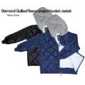 Mens Diamond Quilted Hooded Jacket