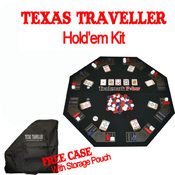 TEXAS TRAVELLER - Table Top &amp; 300 Chip Travel Set