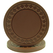 Super Diamond Poker Chips (STAMPABLE) - BROWN
