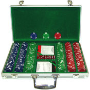 300 Soprano Striped 10g Clay Poker Chips w/Aluminu