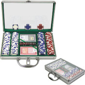 200 11.5G Holdem Poker Chip Set w/Clear Cover Alum