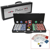 500 11.5G Hold'em Poker Chip Set w/ Metal Inlay Ca