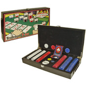 300 Composite Suited Chip Set w/ Graphic Wooden Ca
