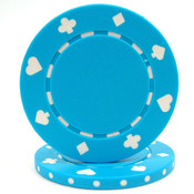 11.5g Suited Style Poker Chips - Light Blue - CLOS