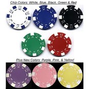 11.5 Gram Striped Dice Chip