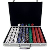 1000 13 gm Pro Clay Casino Chips w/ Aluminum Case
