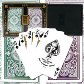 KEM 100% Plastic Playing Cards - Brown &amp; Green Nar