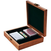 Oak Poker Chip Case - 100 Piece Capacity