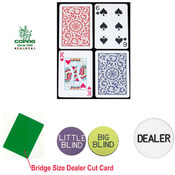 CopagT Bridge Size PLASTIC Playing Cards &amp; Dealer