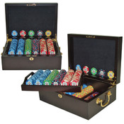 500 PaulsonR National Poker Series Chips w/Mahogan