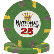 National Poker Series PaulsonR Chip $25 Green