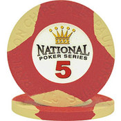 National Poker Series PaulsonR Chip $5 Red