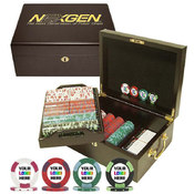 Customizable EDGE SPOT NEXGENT Poker Chips w/Mahog