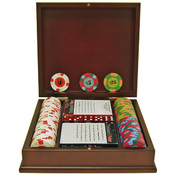 100 PaulsonR Tophat &amp; Cane Clay Poker Chips w/Wood