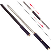 Two Blade Ninja with Sliding Handle and Wood Scabb