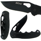Black Stealth Aluminum Tactical Folding Knife with