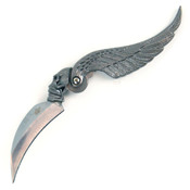 7 inch Skull Wing Design Folder Pocket Knife