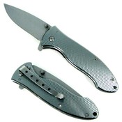 Diamond Cut Aluminum Spring Assisted Pocket Knife