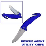 Blue Rescue Agent J Hook Knife