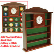 Ball Holder Quartz Clock with Solid Wood