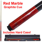 Red Marble Graphite Cue Billiard Stick