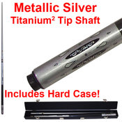 Metallic Silver Titanium Cue Billiard Stick