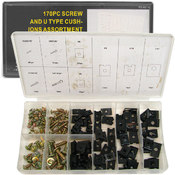 170 Piece Sheet Metal U-Clip and Screw Assortment